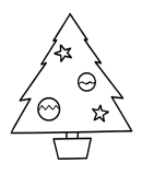 Christmas Tree Coloring Pages