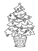 Christmas Tree Coloring Pages