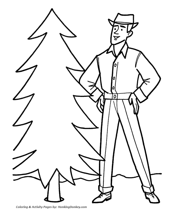 Christmas Tree Coloring Sheet - Searching for a Christmas Tree