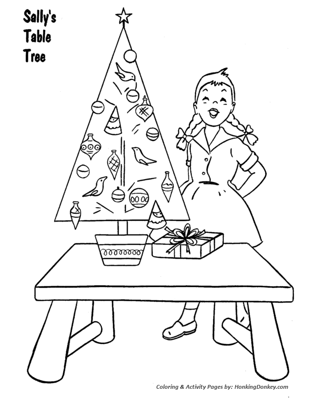 Christmas Tree Coloring Sheet - Table Tree