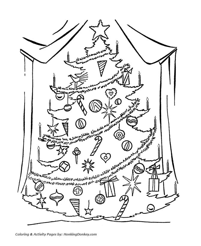 Big Christmas Tree Coloring Page