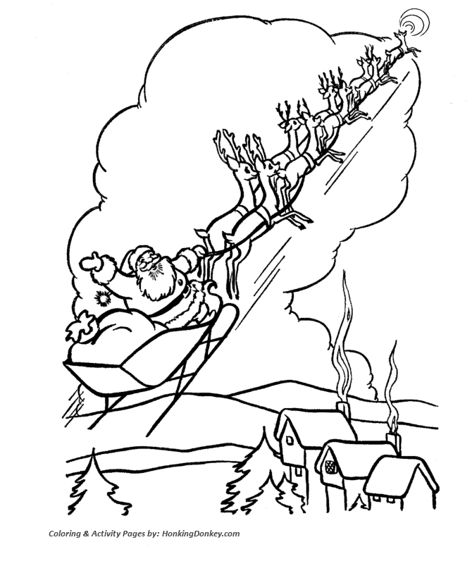Rudolph Reindeer Coloring Sheet - Rudolph Leads the Way for Santa