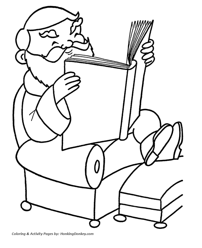 reading coloring pages