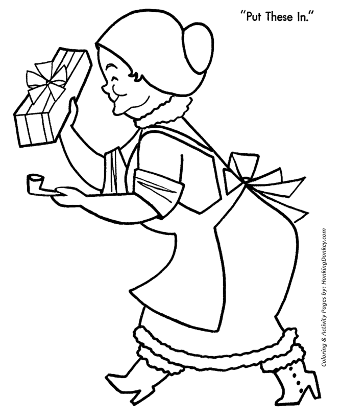 Christmas Santa Coloring Sheet - Ready for Santa's return home