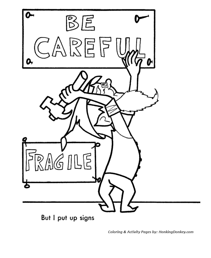 Santa's Helpers Coloring Sheet - Head Elf took charge