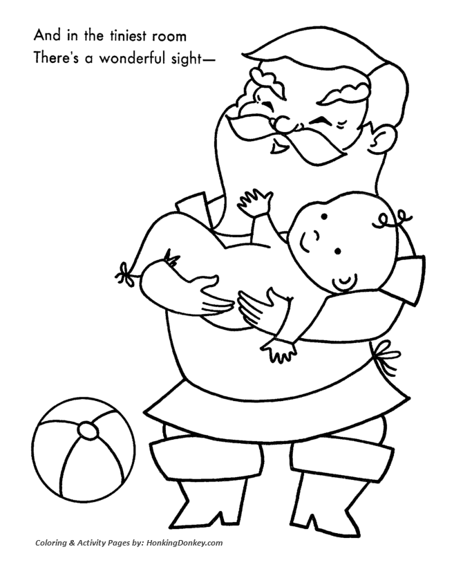 Santa's Helpers Coloring Sheet - Baby Dolls were happy again