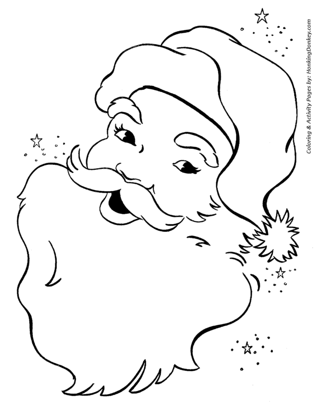 Santa Claus Coloring Sheet - Santa Claus says Ho, Ho, Ho !