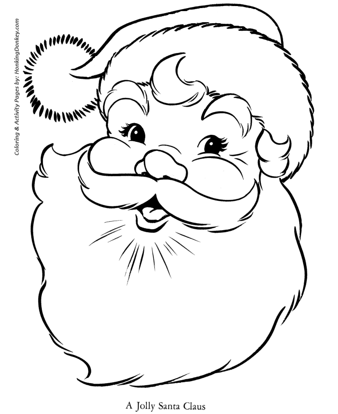 Santa Claus Coloring Sheet - A Jolly Santa Claus