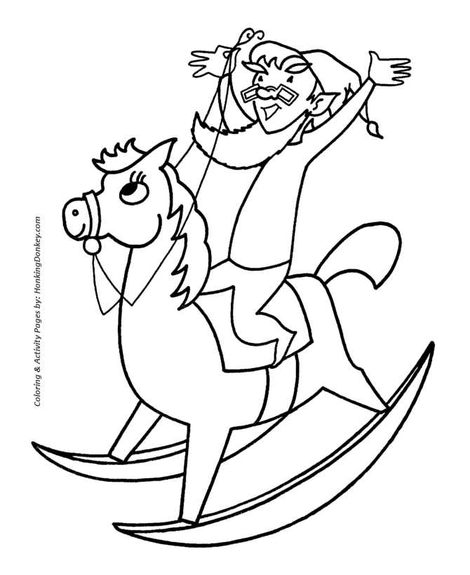 Santa's Elves Coloring Sheet - Santa's Elves are happy