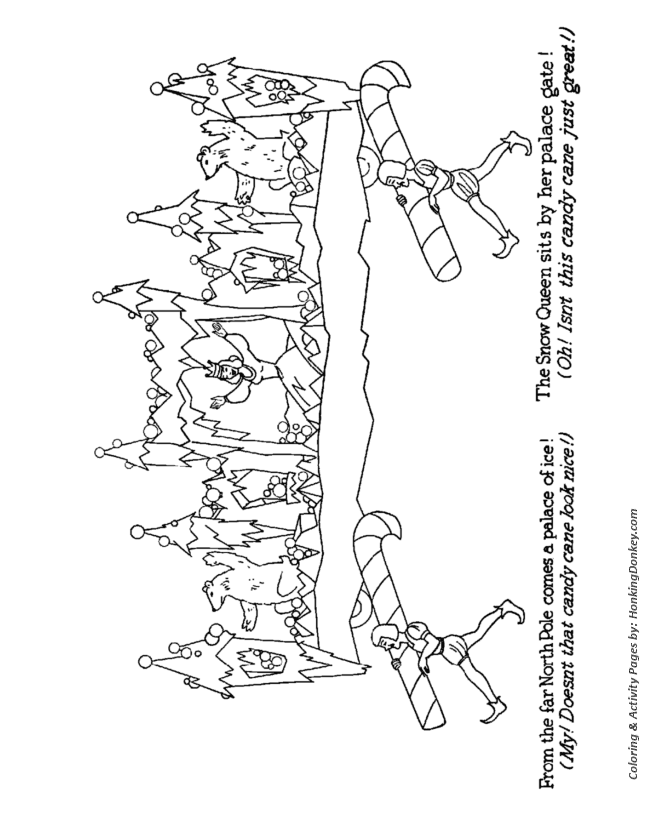  Snow Queen Christmas Parade Coloring Sheet