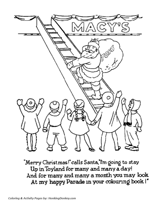  MACY's Christmas Parade Coloring Sheet