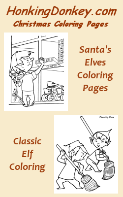 Santa's Elves Coloring Page Pin