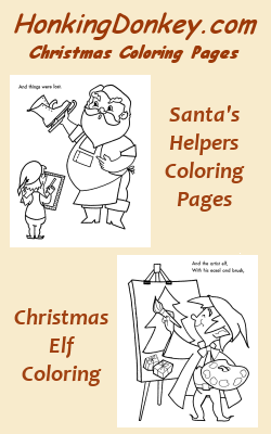 Christmas Santa's Helpers Coloring Page Pin