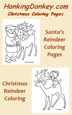 Santa's Reindeer Coloring Page Pin