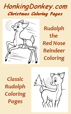 Rudolph Coloring Page Pin