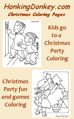 Christmas Party Coloring Page Pin