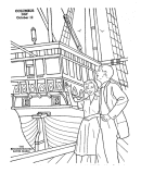 Columbus Day Coloring Sheet - Santa Maria