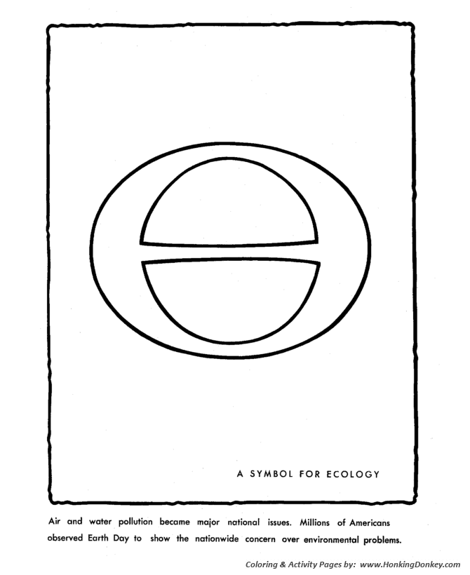 Earth Day Coloring Pages - Ecology Symbol