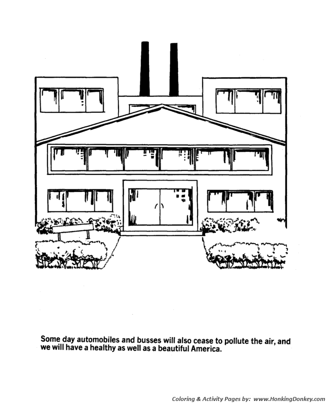 Earth Day Coloring Pages Clean Air Manufacturing