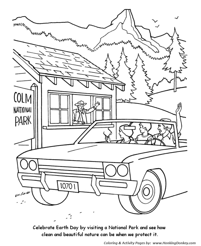 Earth Day Coloring Pages - protect natural habitats