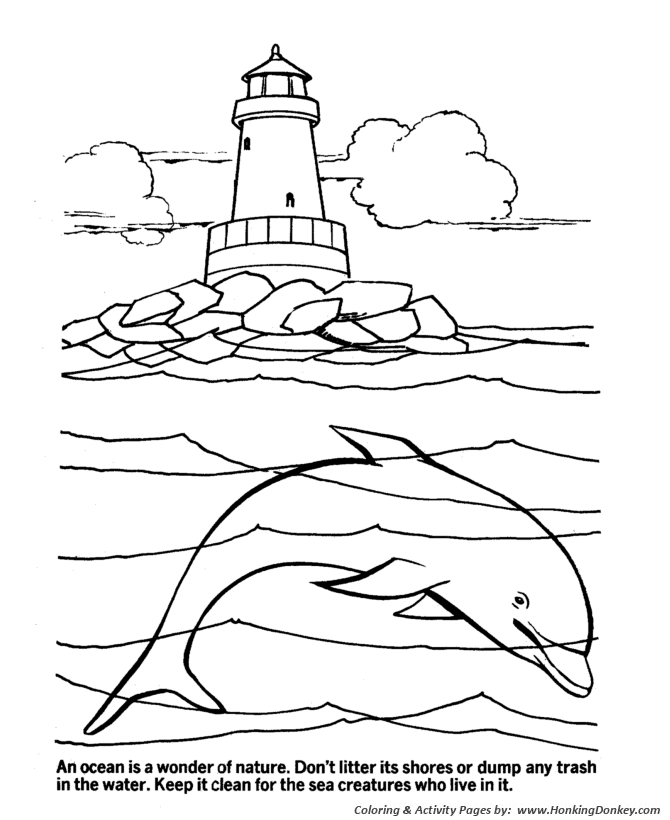 Earth Day Coloring Pages - Ocean Ecology & Conservation