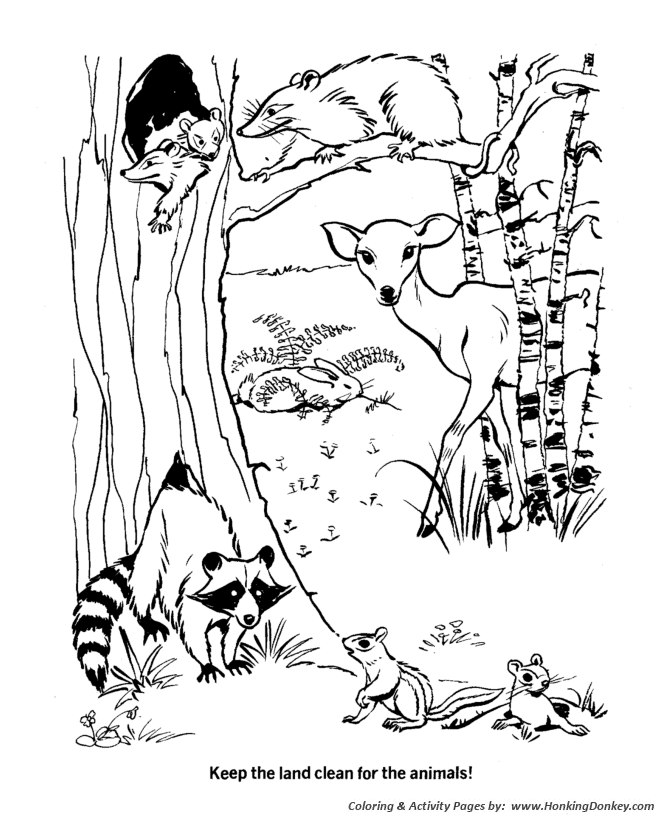 habitats coloring pages for kids - photo #1