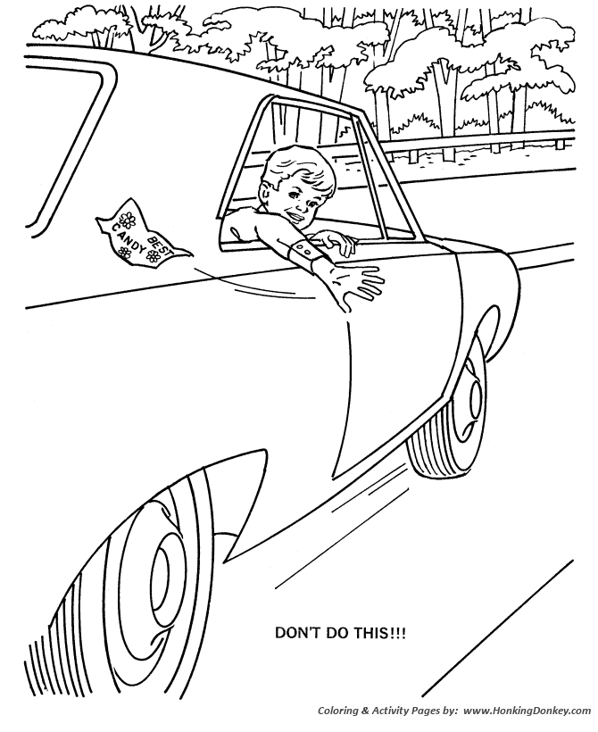 Earth Day Coloring Pages - Don't Litter