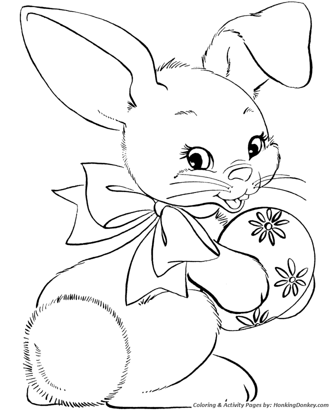 Easter Egg Bunny - Easter Bunny Coloring Pages