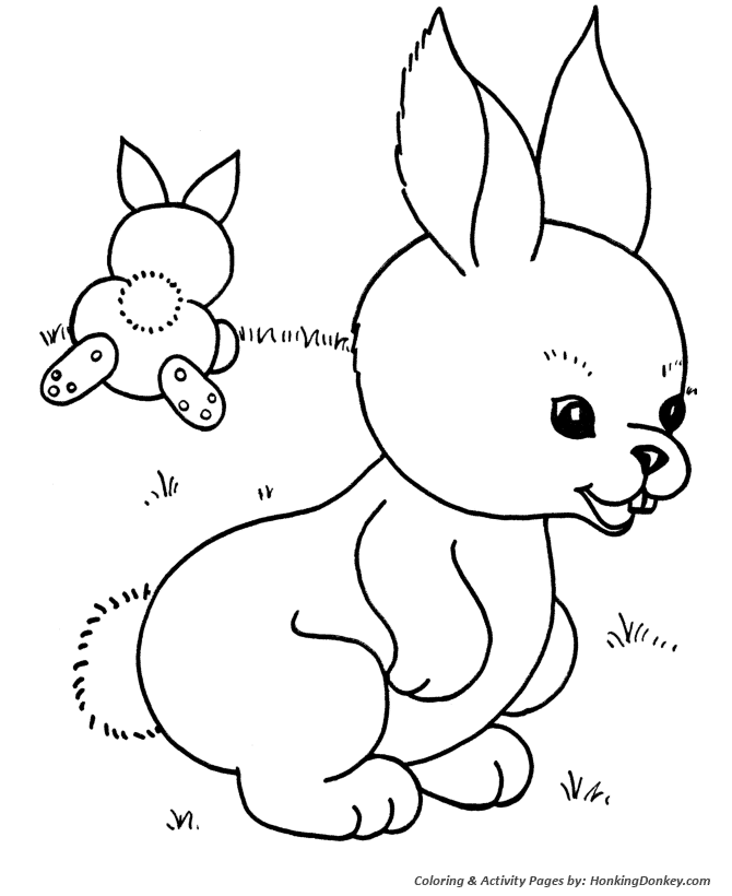 Easter Bunny Coloring Pages - Easter Bunny Rabbits 