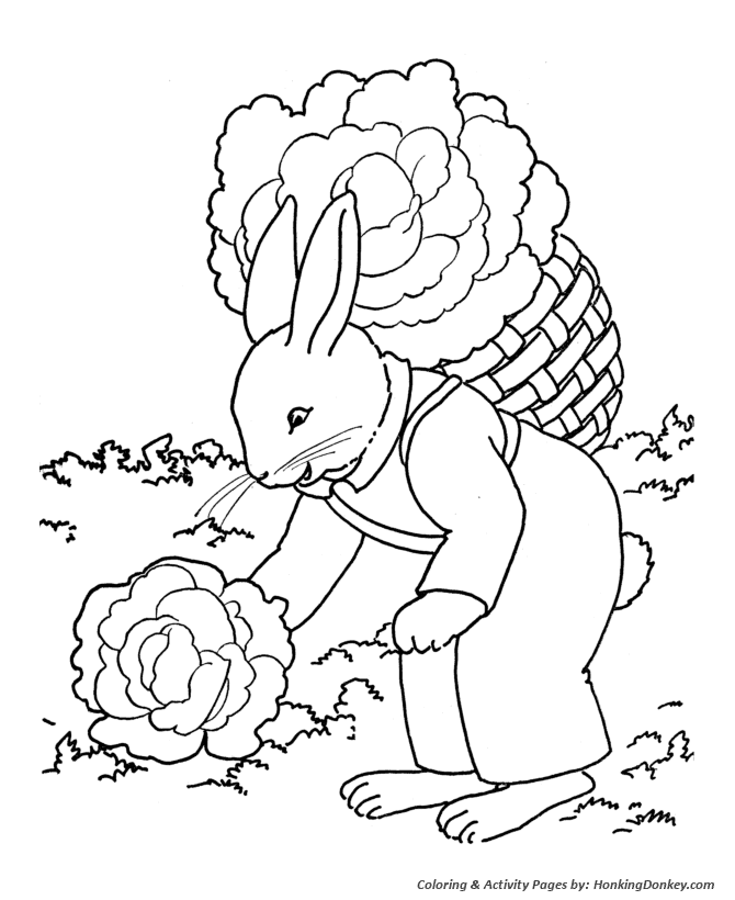 Easter Bunny Coloring Pages - Bunny Garden 