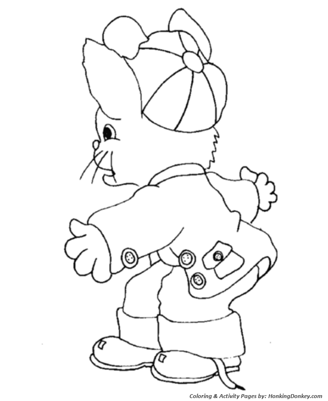 Easter Bunny Coloring Pages - Funny Bunny 