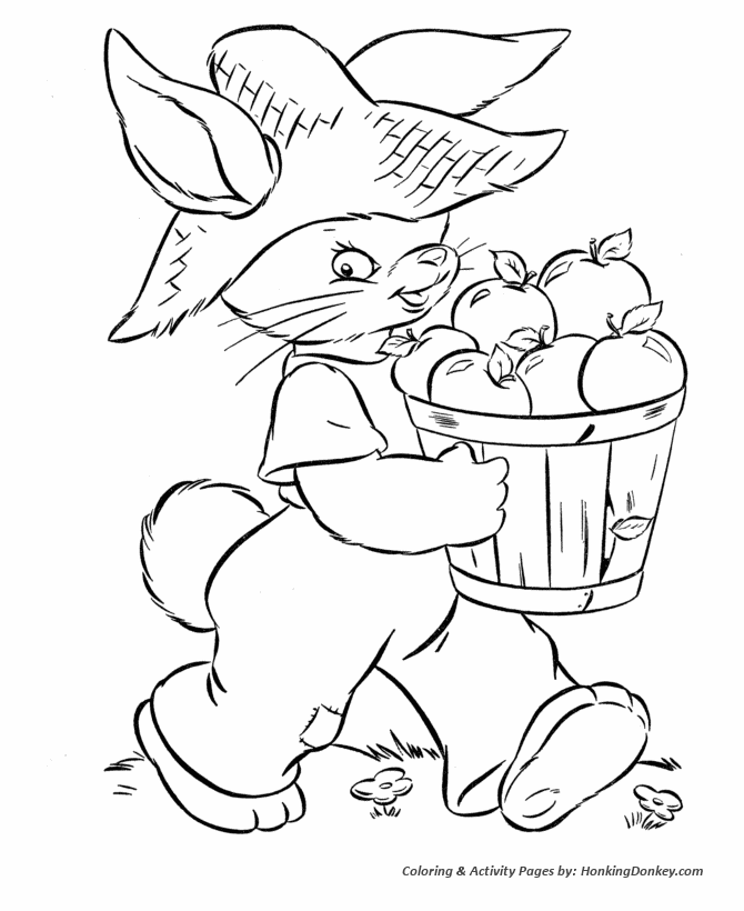 Peter Cottontail Coloring Pages - Peter Cottontail on the Farm 