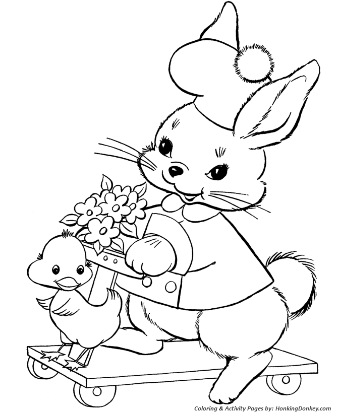 Peter Cottontail Coloring Pages - Easter Peter Cottontail Fun Time 