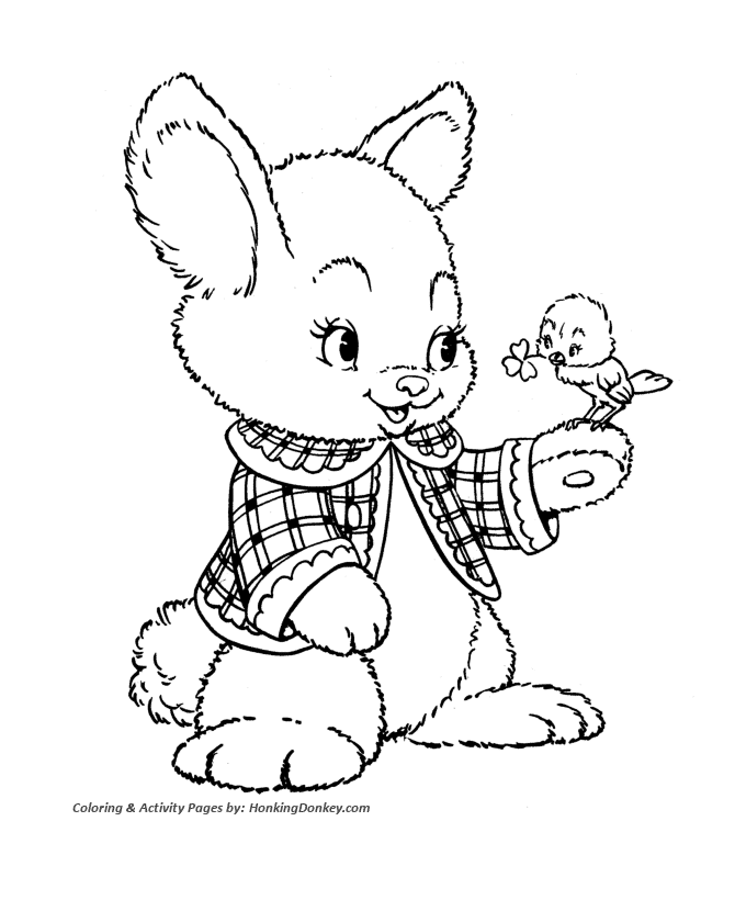 Peter Cottontail Coloring Pages - Peter Cottontail's Easter Suit 