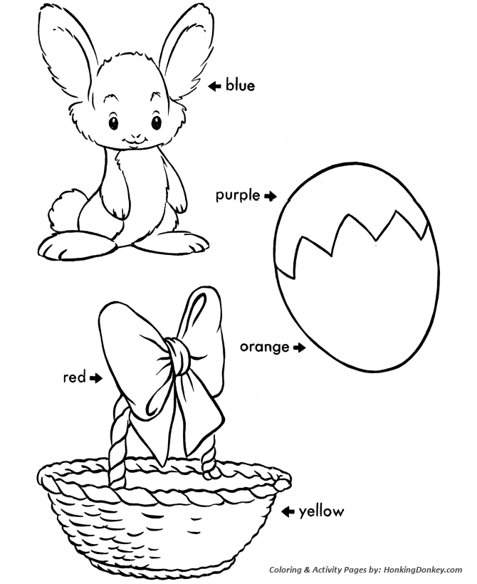 Easter Egg Coloring Pages - Fill-in the Colors 