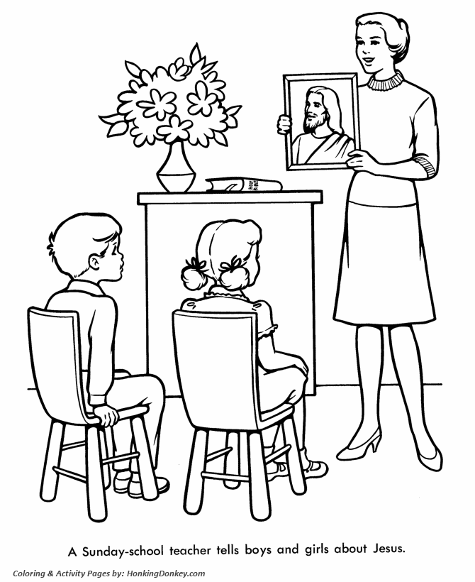 Church Coloring Pages - Sunday School Lessons 