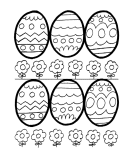 Easter Egg Coloring Page Sheets
