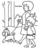Grandparents Day Coloring Sheet - Grandma