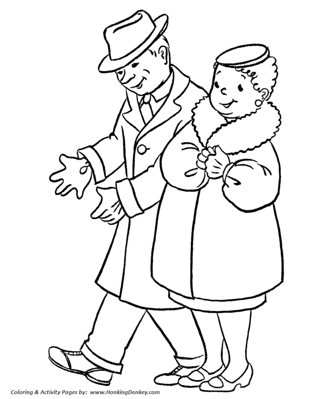 grandparents clipart black and white - photo #50