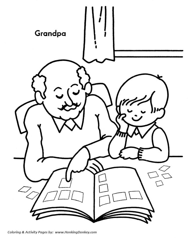 Religious Grandparents Day Printable Coloring Cards Coloring Pages
