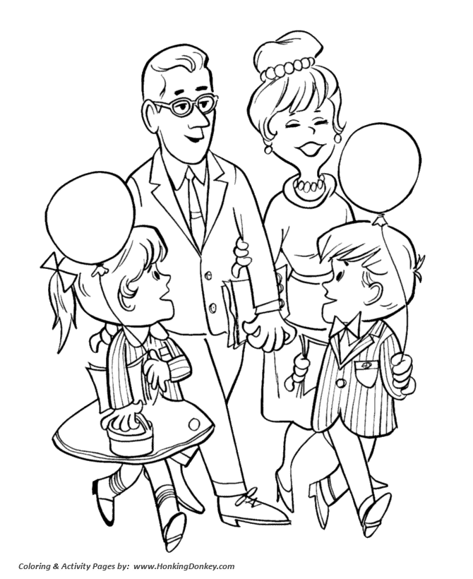 Grandparents Day Coloring Pages - Grandparents take us places