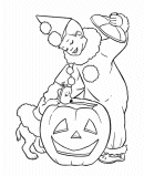 Halloween Costume Coloring Sheet - Clown Costume