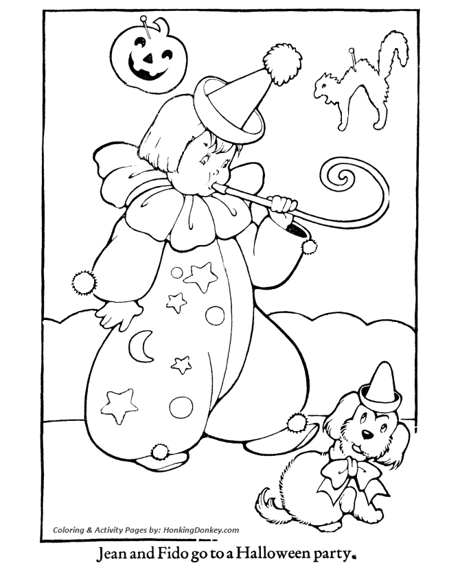 Halloween Party Coloring Pages - Halloween Party Games