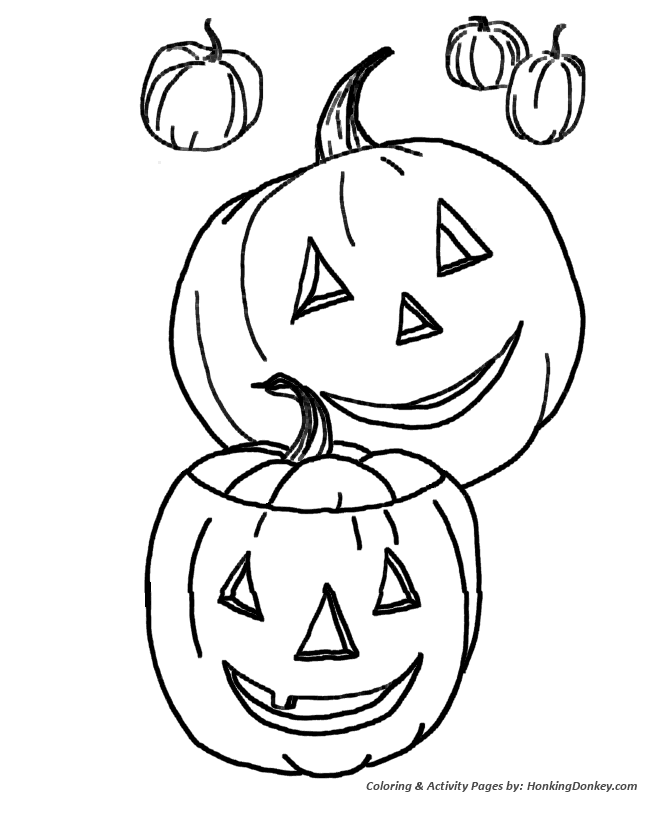 Halloween Pumpkin Coloring Pages - Happy Halloween Pumpkins