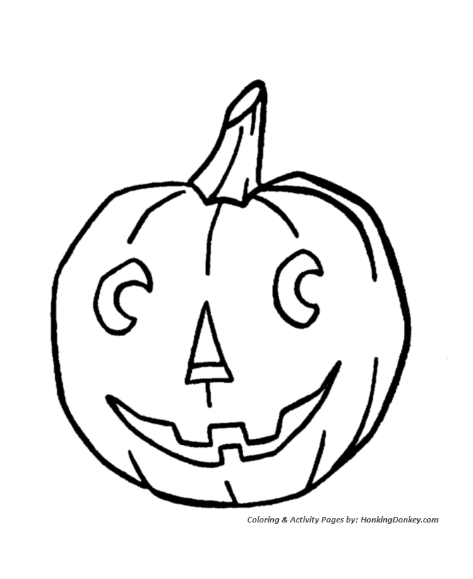 Halloween Pumpkin Coloring Pages - Funny Easy Halloween Pumpkin