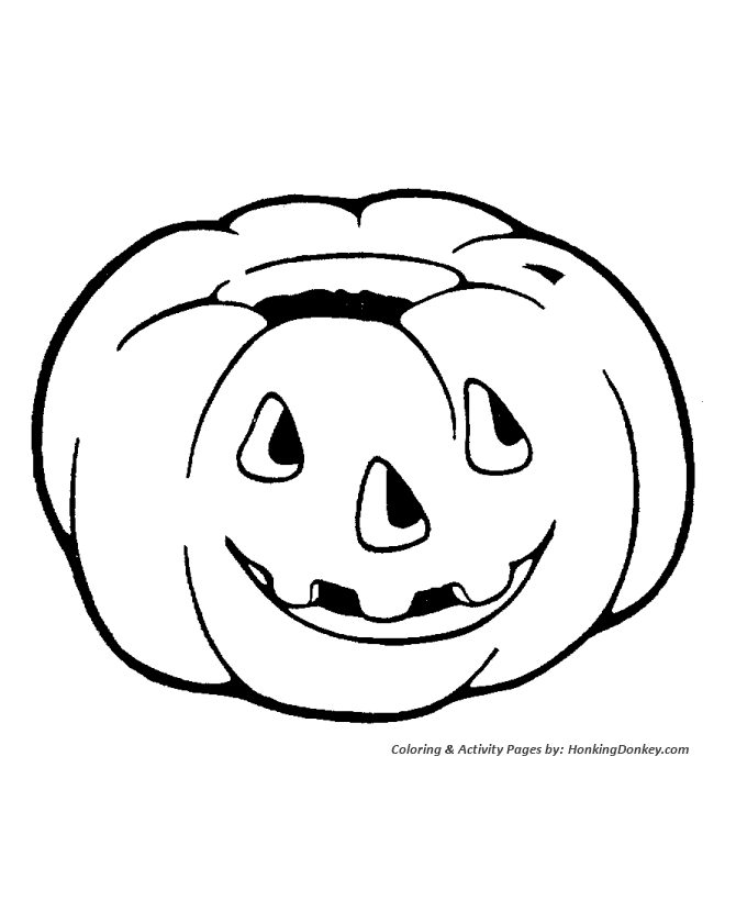 Halloween Pumpkin Coloring Pages - Cute Halloween Pumpkin
