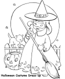 Halloween Witch Coloring Page Sheet - xxx 