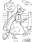 Halloween Witch Coloring Sheet - xxx