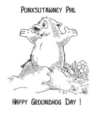 Groundhog Day Coloring Pages