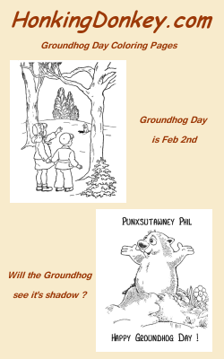 Groundhog's Day Coloring Page Pin